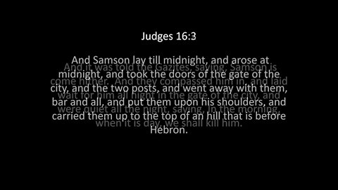 Judges Chapter 16