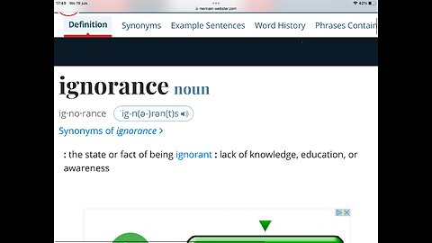 Ignorance.