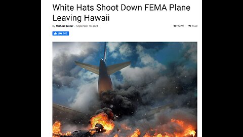 White Hats Take Down FEMA Plane-Plus Preventing FEMA Crimes In Florida