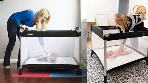 Joovy Room²-Playard, Portable-Playard, Playpen, Black