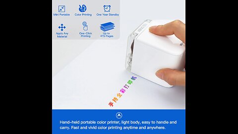 Mark Jet Mini Portable Color Printer Customized Text Smartphone