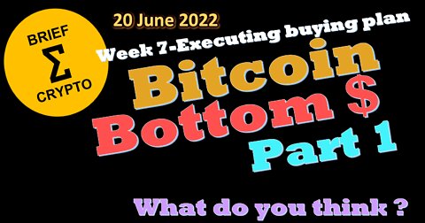 BriefCrypto Bitcoin BOTTOM $ - PART 1 - 20 June 2022