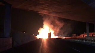 WATCH: Trucks torched in Mooi River overnight (J7b)