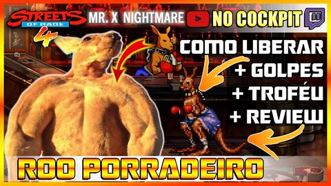 STREETS OF RAGE4 COMO DESBLOQUEAR ROO E O TROFÉU GUERRA DE PALHAÇOS | REVIEW DO ROO