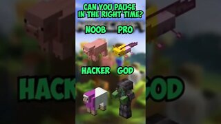 MINECRAFT: PAUSE NA HORA CERTA!!! QUAL VC É? #shorts