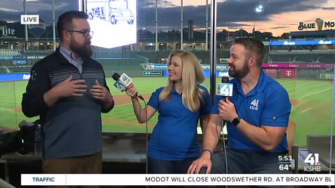 School Day at the K: Lindsay and Taylor meet with Royals Sales and Development Director