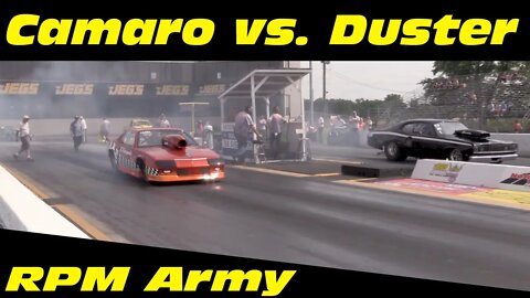 Chevy Camaro Vs Plymouth Duster Drag Racing