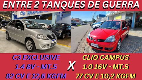 ENTRE 2 CARROS - CITROËN C3 X RENAULT CLIO - FRANCESES QUE DERAM CERTO NO BRASIL