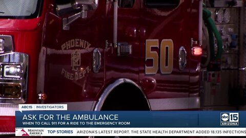 When to call 911 for a ride to the emergency room