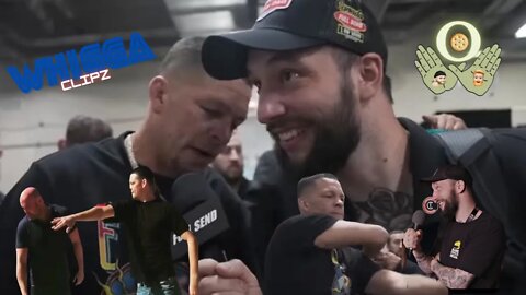 Nate Diaz Stockton Slaps Reporter Backstage! WHiggaz React