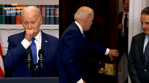 Biden mumbles an apology for the expert Kamala's absence on the subject of Artificial Intelligence and acts like a jerk completely ignoring the question from a female reporter.