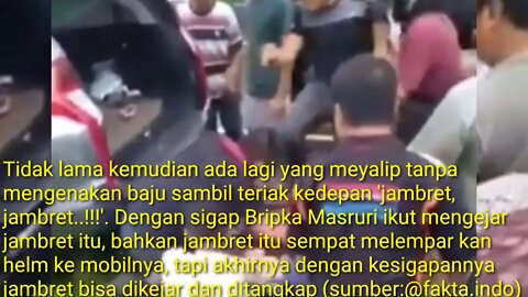 Jambret di Amuk Massa di Jalinsum Kota Dalam Sido Mulyo, Bripka Masruri Selamatkan Nyawa Jambret