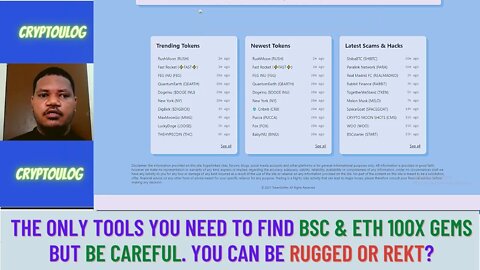 The Only Tools You Need To Find BSC & ETH 100X Gems But Be Careful. You Can Be Rugged Or Rekt?