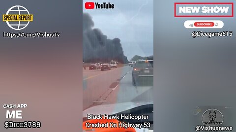 Black Hawk Helicopter Crashed On Highway 53 Near Huntsville, Alabama... #VishusTv 📺