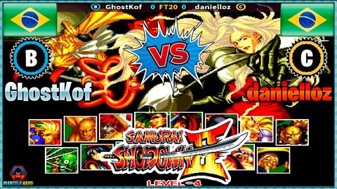 Samurai Shodown II (GhostKof Vs. danielloz) [Brazil Vs. Brazil]