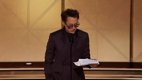 Robert Downey Jr Wins Best Supporting Male Actor - Motion Picture I 81st Annual Golden Globes.