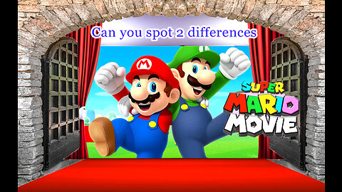 Super Mario - Find (spot) the two differences - Brain games and puzzles welcome and try...