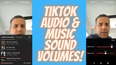 How To Adjust Your TikTok Audio With Music Background In App