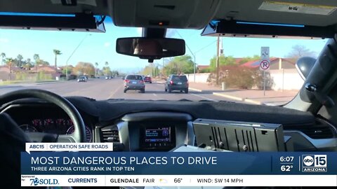 Three Arizona cities make U.S. News list of cities with the 'least safe' drivers