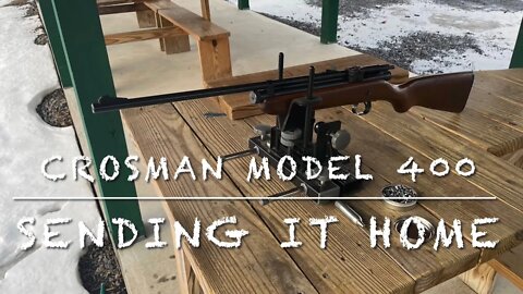 Out plinking with the Crosman 400 co2 22 repeater, before sending it home