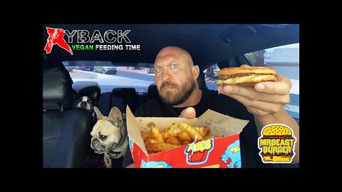 Ryback Feeding Time: Mr. Beast Burger Impossible Karl Burger & Seasoned Fries Food Review