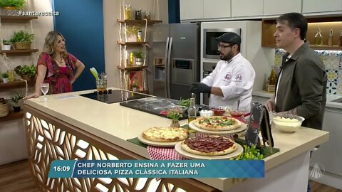 Aprenda a fazer a autêntica pizza italiana - apresentado no programa Santa Receita