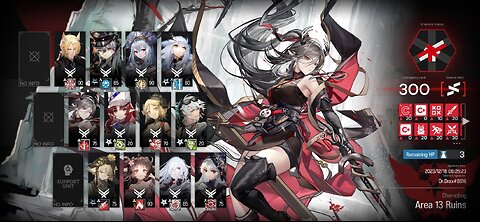 [Arknights] (Pinch-Out Experimental Operation) Area 13 Ruins 300 points