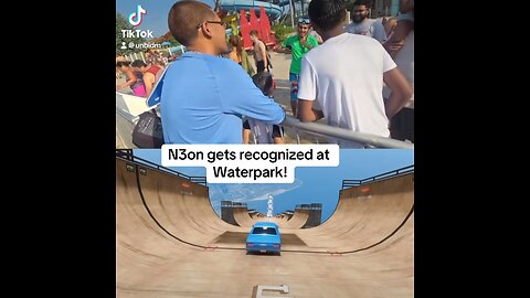 N3on gets recognized at waterpark