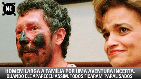 Homem Larga A Família Por Uma Aventura Incerta. Quando Ele Apareceu Assim, Todos Ficaram Paralisados