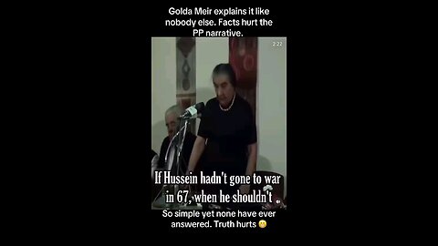 A little history lesson from Golda Meir, former Israeli prime minister