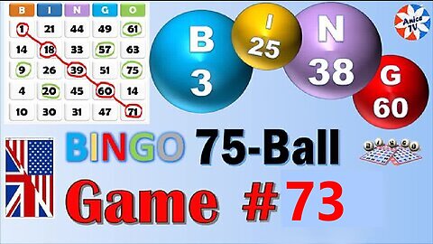 75 Ball - BINGO Caller - Game#73 - English American