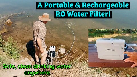 Portable, Rechargeable Reverse Osmosis Water Filter for Camping!