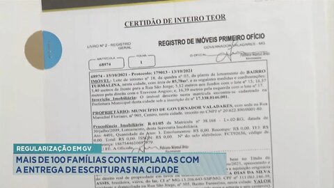 Regularização em GV: mais de 100 famílias contempladas com a entrega de escrituras na cidade