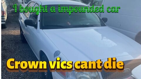 I bought a impounded 2007 Ford Crown Victoria