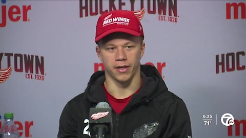 Lucas Raymond excited for Red Wings preseason home opener