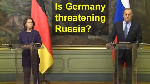 Lavrov answered a question about Germany's threats against Russia. Meeting Lavrov and Burbock