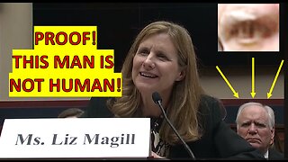 Shapeshifter/Demon mind controlling UPenn President Magill in a 5 hour long hearing!