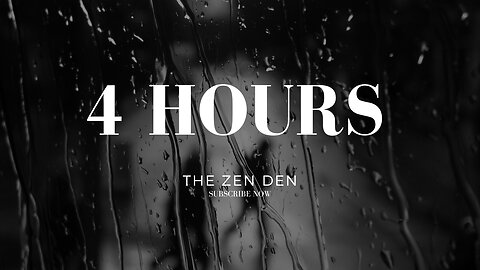 GENTLE RAIN DRIZZLE SOUND for sleep or study (black screen) | 4 Hours |