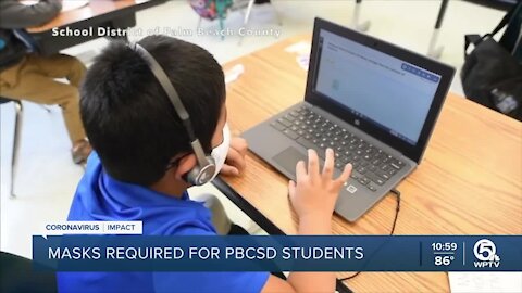 Palm Beach County School Board mandates facial coverings for students with no ability to opt out