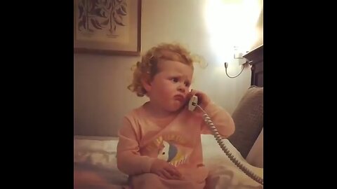 Cute Little Baby Talking On Phone 🤣