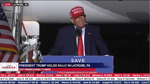 President Donald J. Trump in Latrobe, PA November 5, 2022- Woke is Broke Jab Mask Mandates Dead