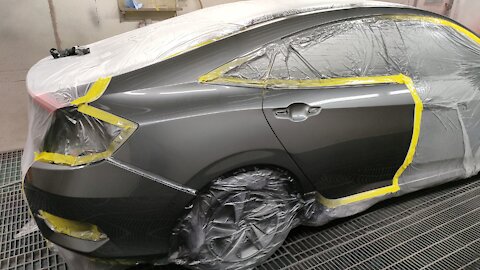 Modern Steel Metallic Honda Civic Spray Painting