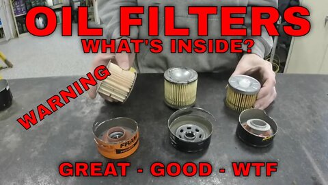 OIL FILTER COMPARISON - WHAT'S INSIDE? GOOD vs. BAD FILTERS