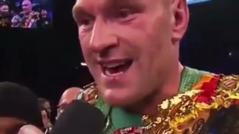 Tyson Fury thanks Jesus in his winning speech after Wilder Bout