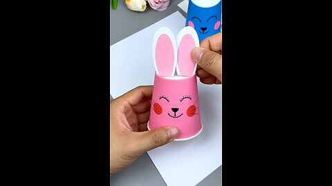 DIY recycle Bunny with disposable Cups | Easy paper crafts for kids