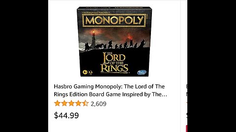 Hasbro Gaming Monopoly: The Lord of The Rings Edition Board Game