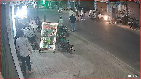 Accident caught in CCTV