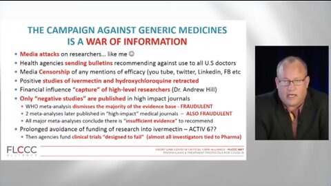 Dr. Pierre Kory - The War on Generic, Repurposed Medicines in COVID-19