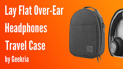 Lay Flat Over-Ear Headphones Travel Case, Soft Shell Headset Carrying Case | Geekria