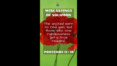 Proverbs 11:18 | Wise Sayings of Solomon